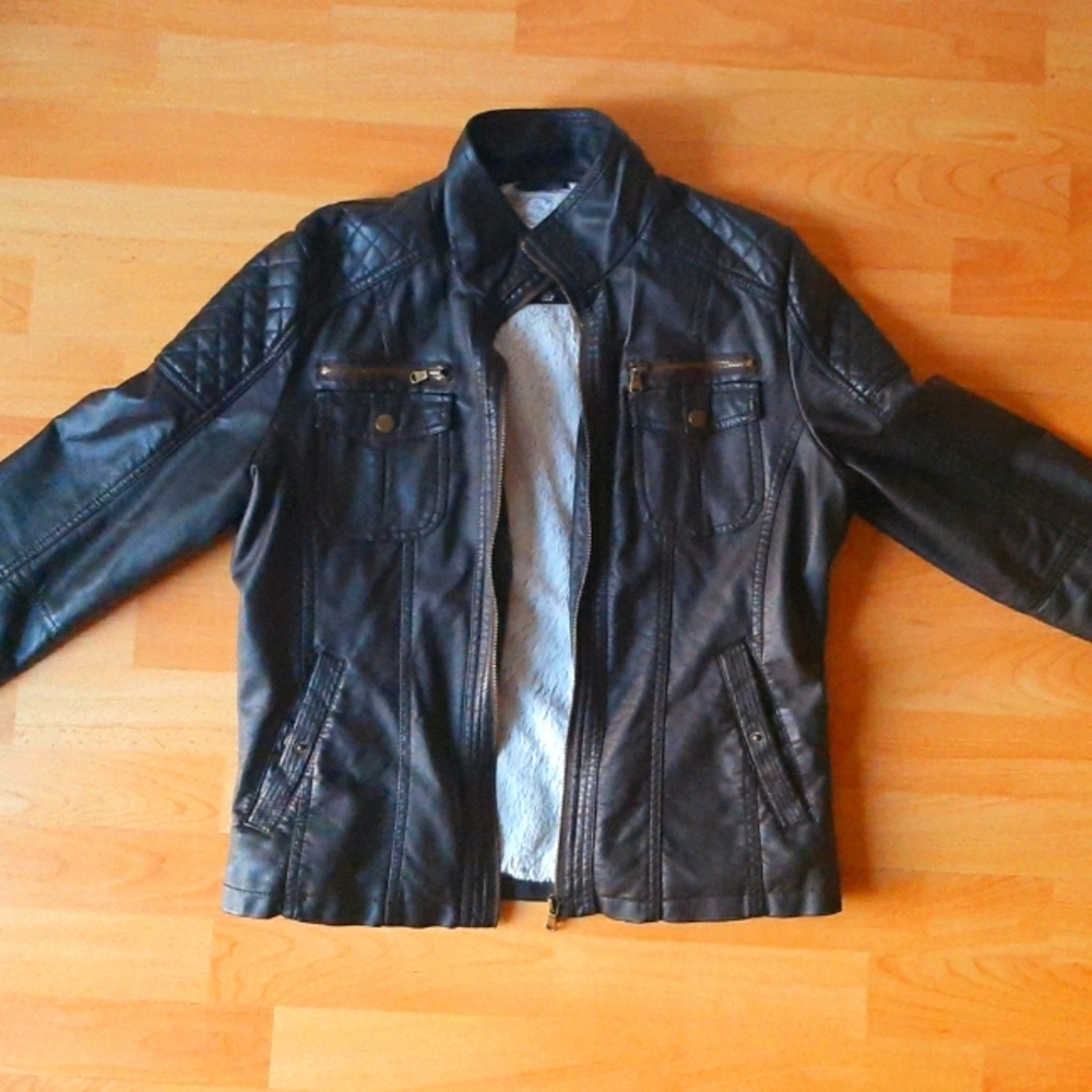 Faux Leather Coat (+Detachable Hoodie!)